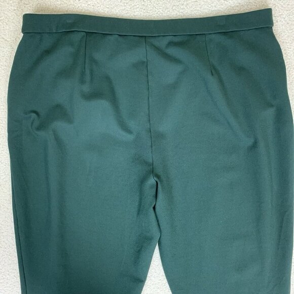 Susan Graver Womens Pants 2X Tall Pull On Green Stretch Smart Ponte Slim Leg - Picture 6 of 15